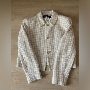 Zara Tweed Jacket Size Large